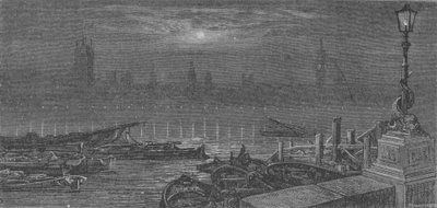 Le Soir Sur La Tamise, A Londra da Gustave after Dore